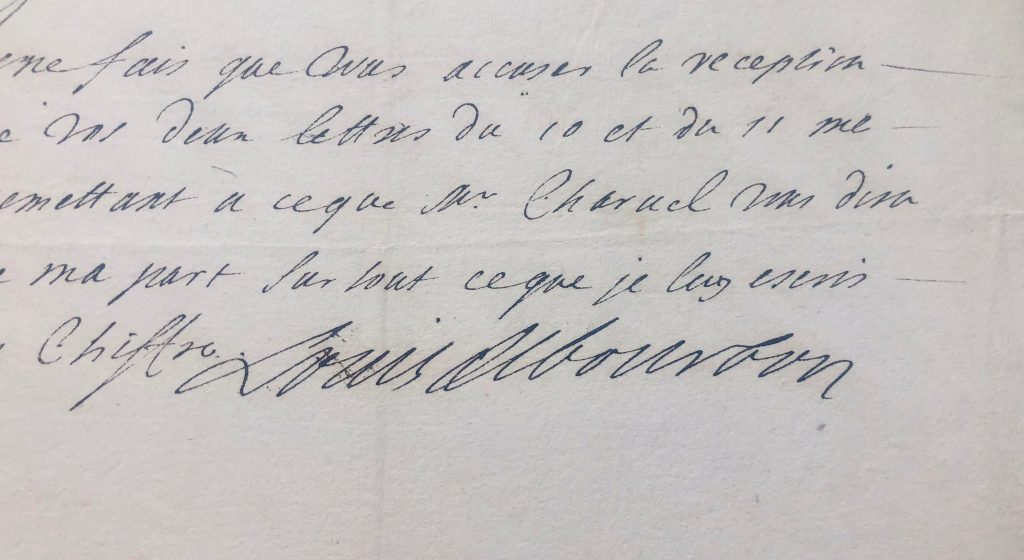 Mémoire d'encres - Lettre signée du Grand Condé