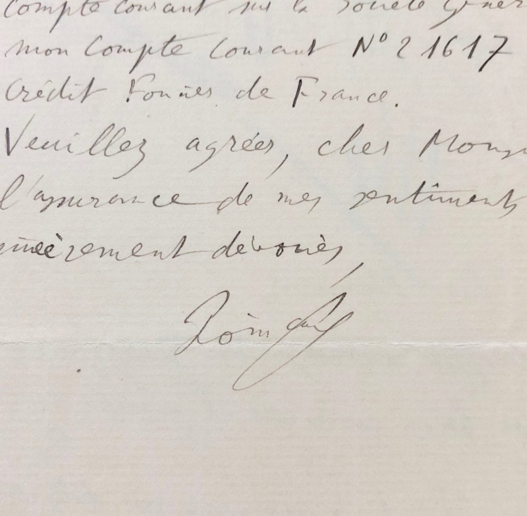 Mémoire d'encres - Lettre autographe signée d'Henri Poincaré