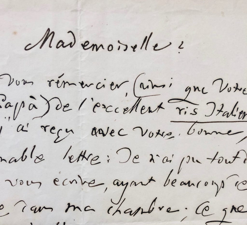 Mémoire d'encres - Lettre autographe signée de Ferdinando Paër