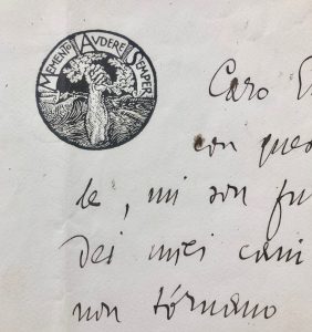 Mémoire d'encres - Lettre autographe signée de Gabriele d'Annunzio