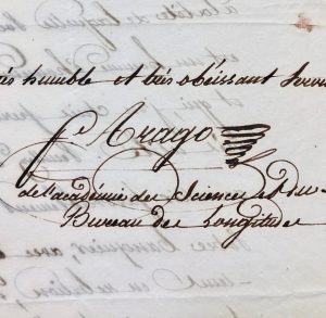 Mémoire d'encres - Lettre autographe signée de François Arago