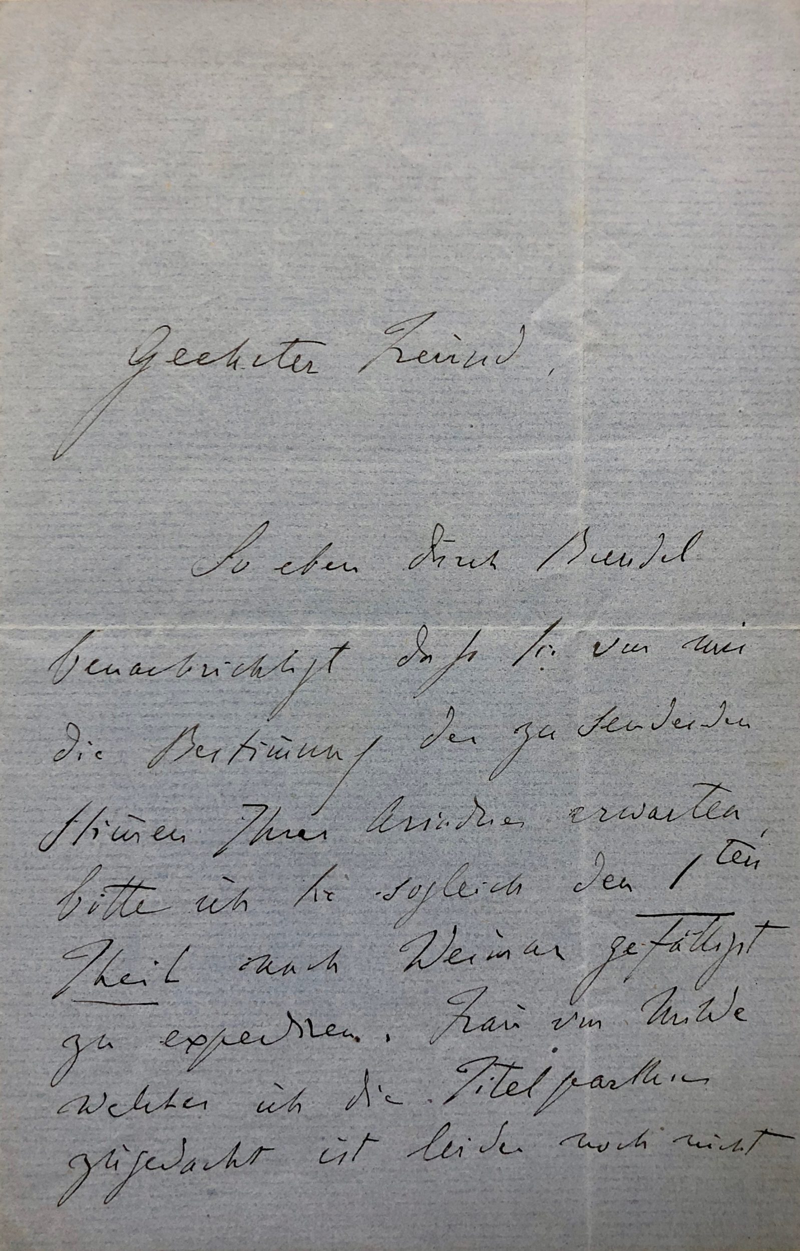 Mémoire d'encres - Lettre autographe signée de Franz Liszt
