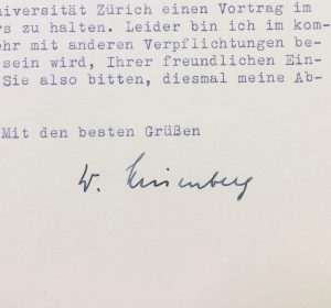 Mémoire d'encres - Pièce signée par Werner Heisenberg