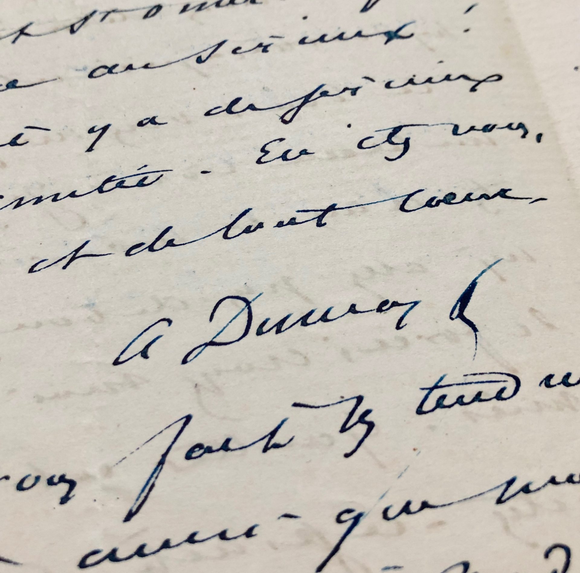 Mémoire d'encres - Lettre autographe signée d'Alexandre Dumas fils