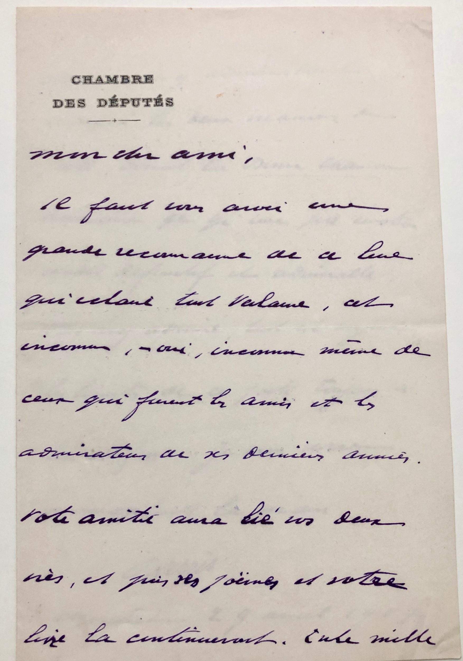 Mémoire d'encres - Lettre autographe signée de Maurice Barrès