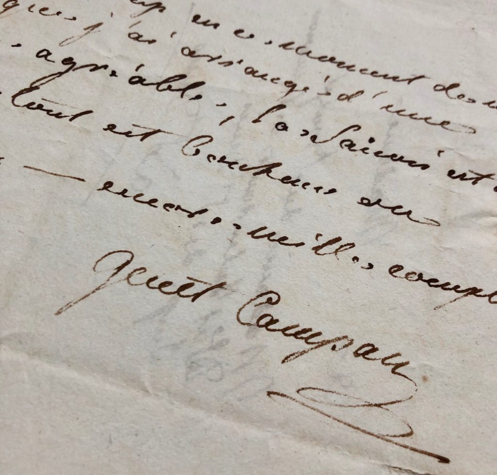 Mémoire d'encres - Lettre autographe signée de Madame Campan