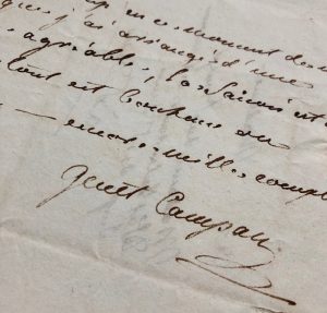 Mémoire d'encres - Lettre autographe signée de Madame Campan