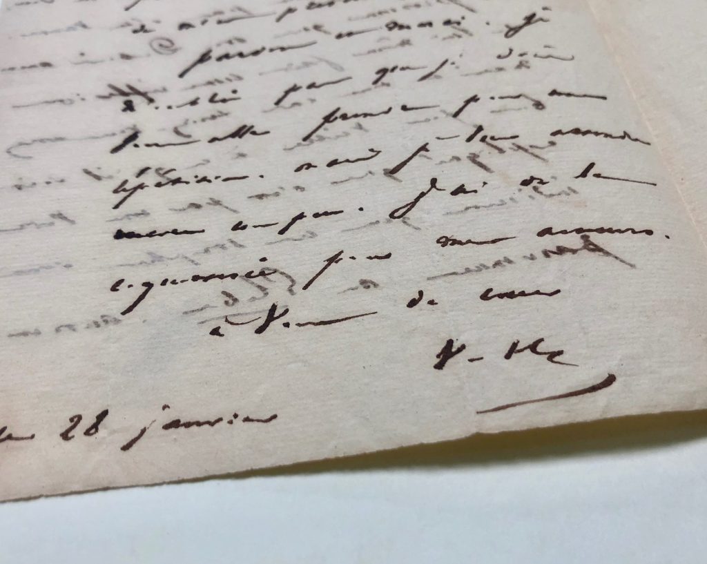 Mémoire d'encres - Lettre autographe signée de Victor Hugo adressée à Ludovic Vitet