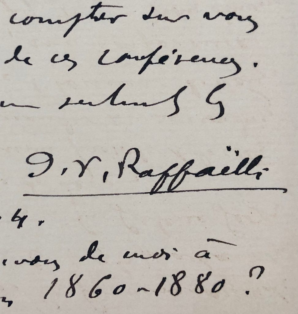 Mémoire d'encres - Lettre autographe signée de Jean-François Raffaëlli