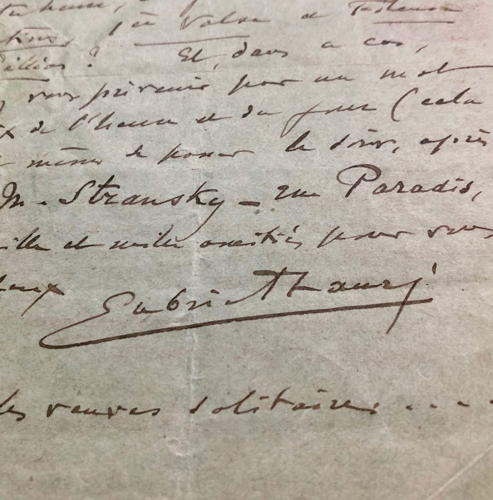 Mémoire d'encres - Carte autographe signée de Gabriel Fauré