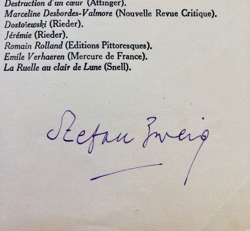 Mémoire d'encres - Signature autographe de Stefan Zweig sur "Marie-Antoinette"