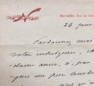 Mémoire d'encres - Lettre autographe signée de Nadar