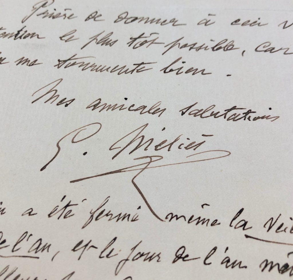 Mémoire d'encres - Belle lettre autographe signée de Georges Méliès