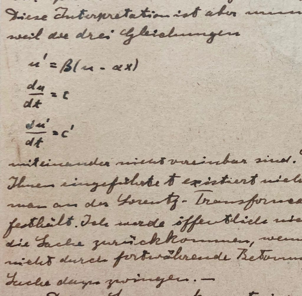 Mémoire d'encres - Carte autographe signée d'Albert Einstein