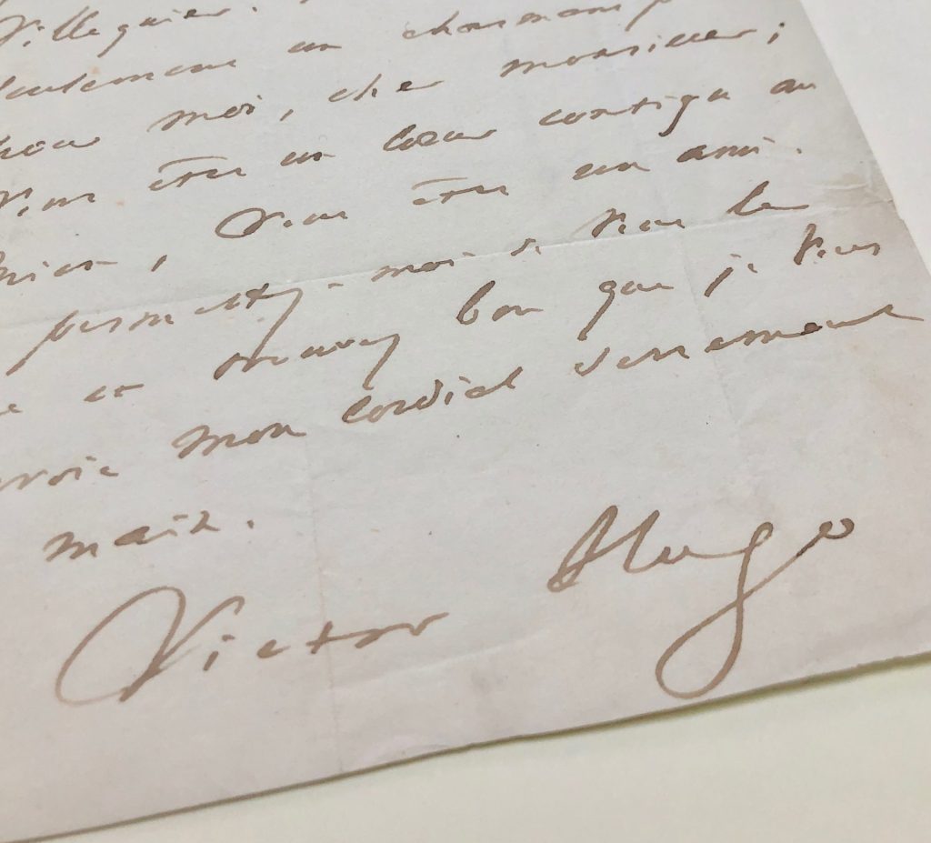 Mémoire d'encres - Lettre autographe signée de Victor Hugo évoquant Villequier