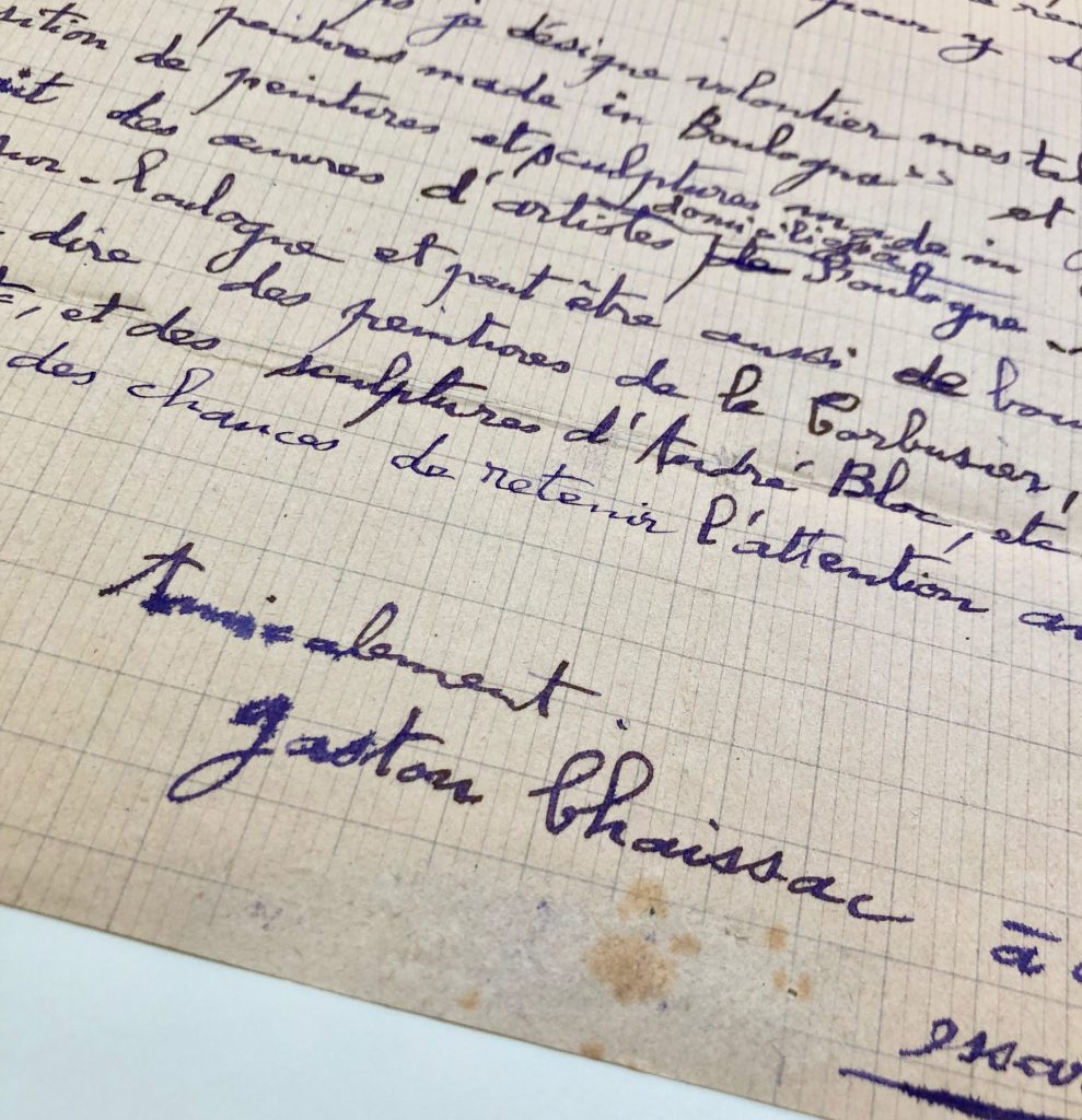 Mémoire d'encres - Lettre autographe signée de Gaston Chaissac