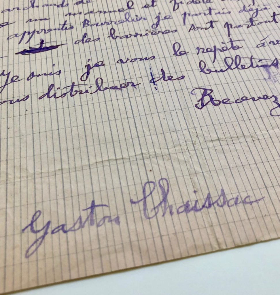 Mémoire d'encres - Lettre autographe signée de Gaston Chaissac