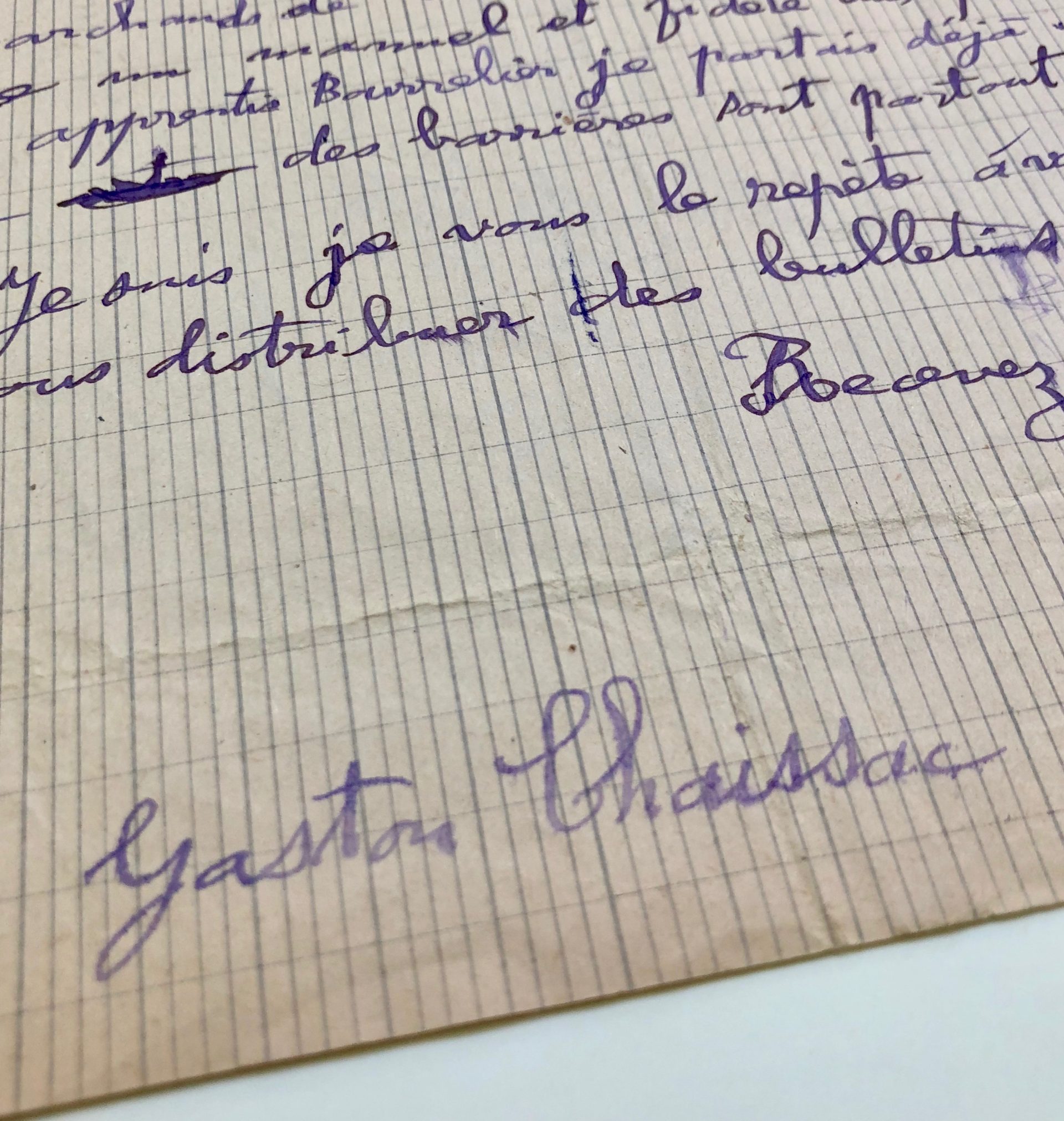 Mémoire d'encres - Lettre autographe signée de Gaston Chaissac