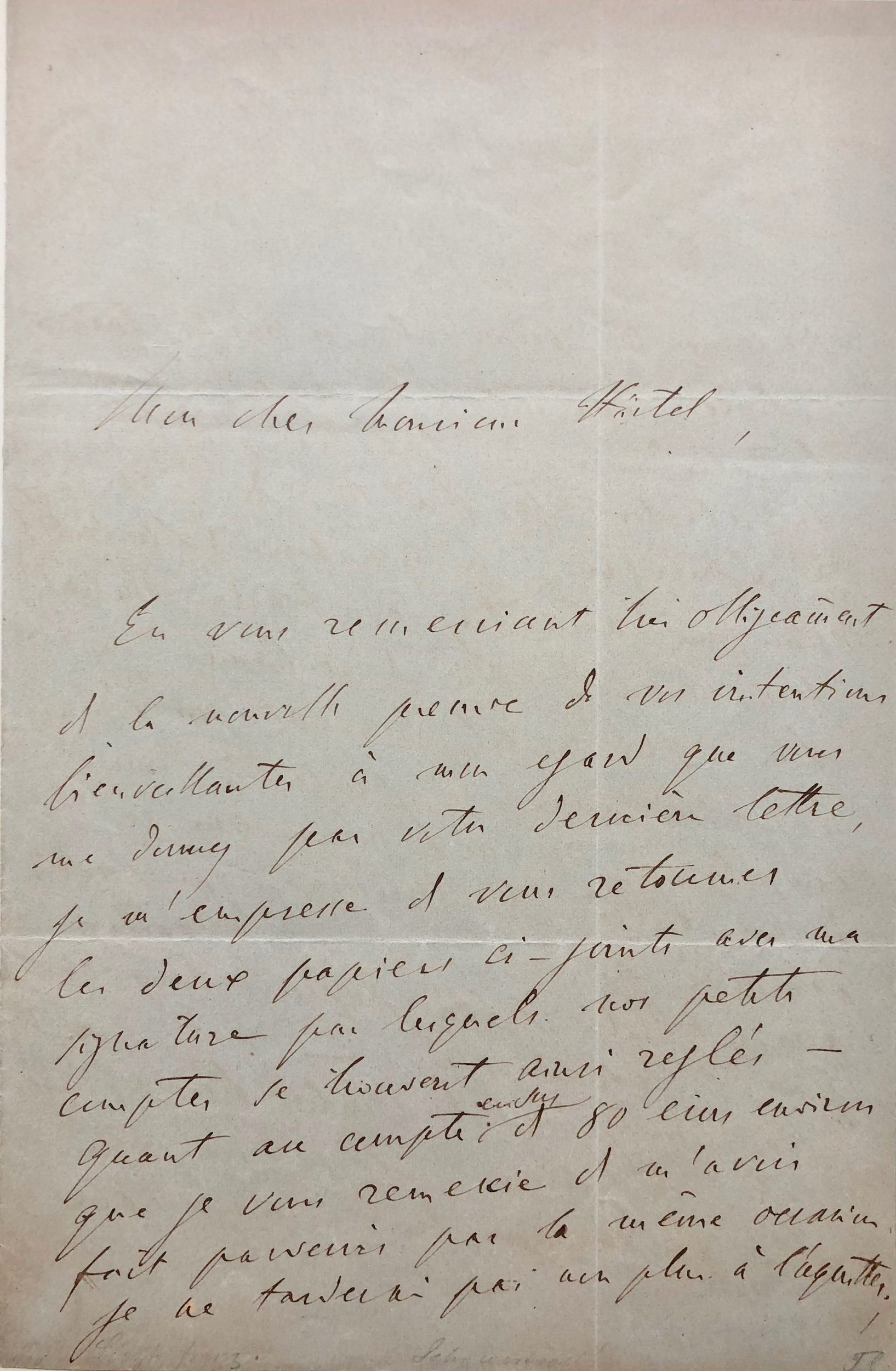 Mémoire d'encres - Très belle lettre autographe signée de Franz Liszt