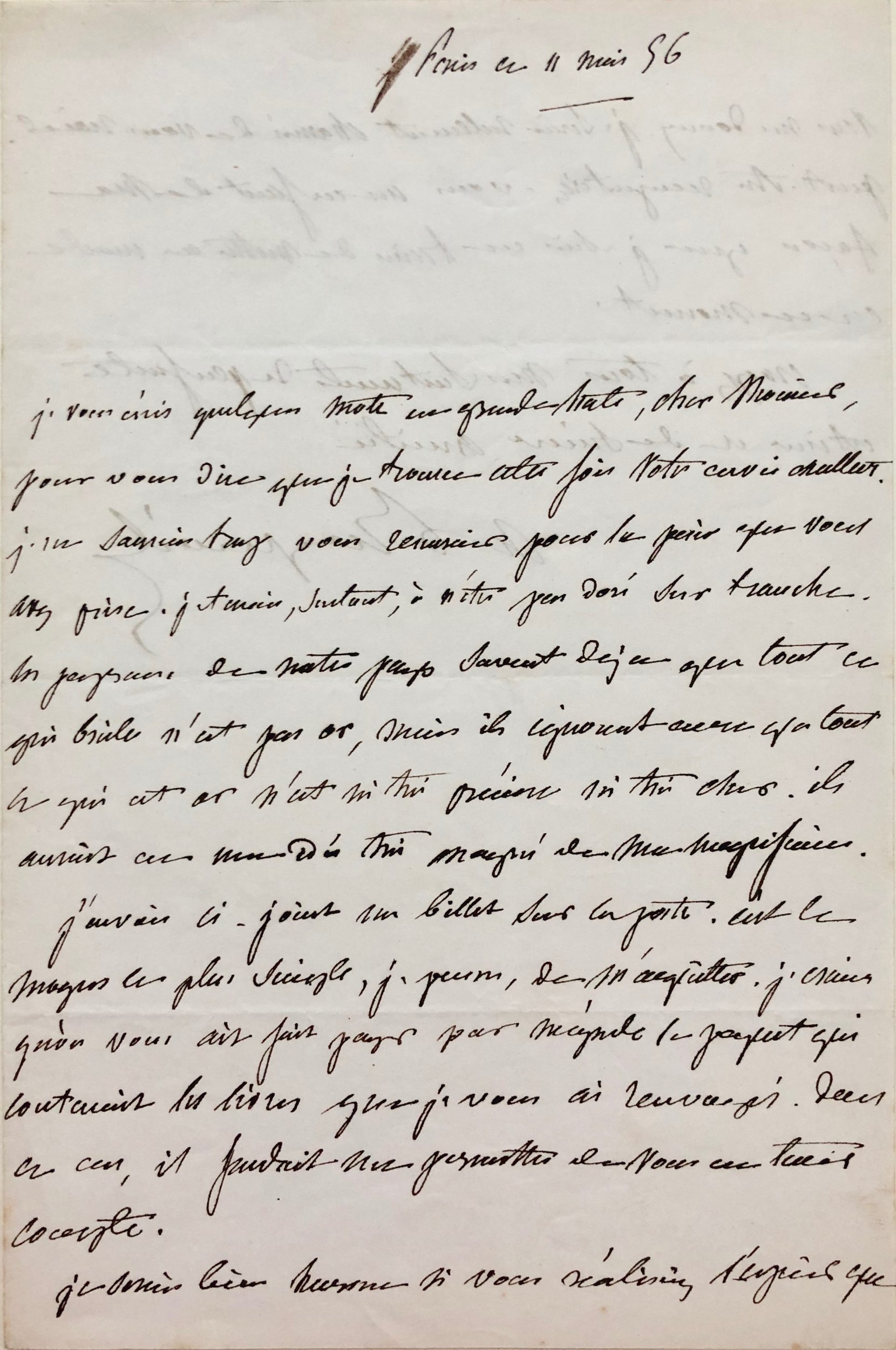 Mémoire d'encres - Lettre autographe signée d'Alexis de Tocqueville