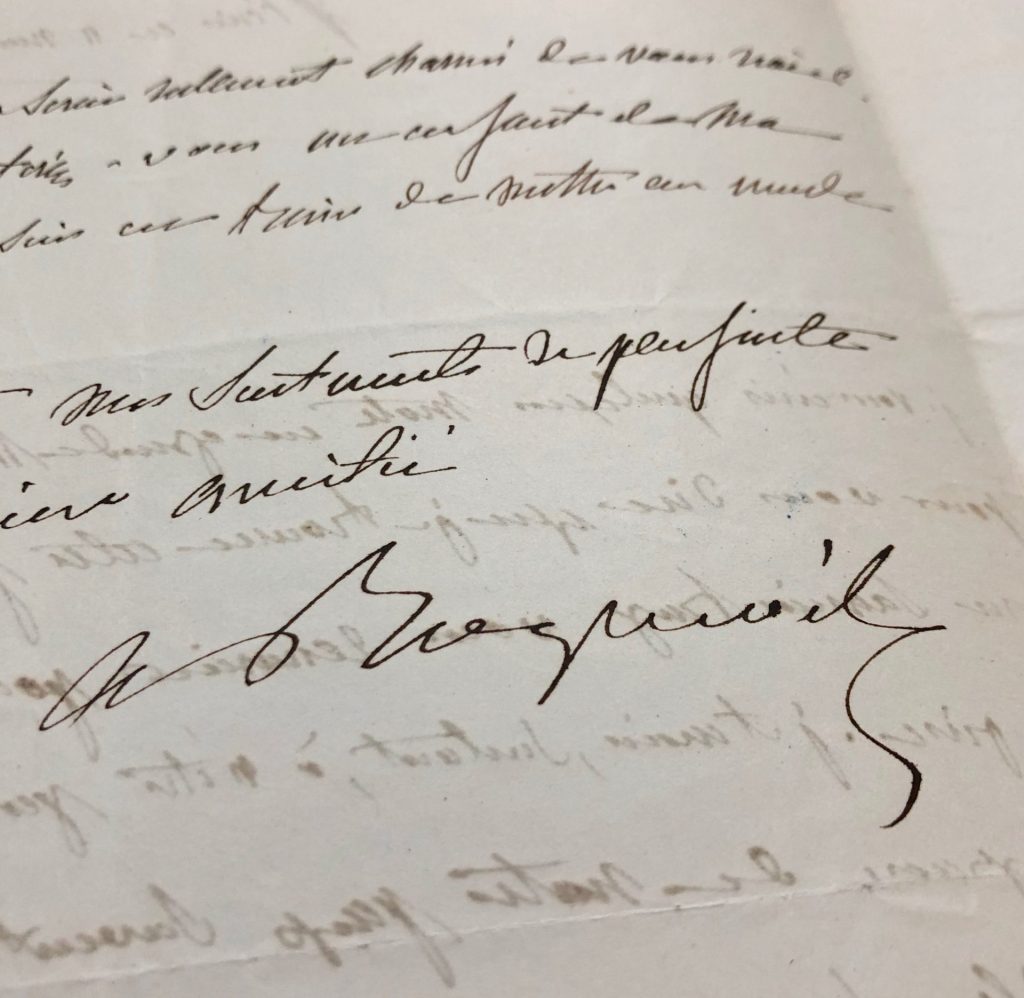 Mémoire d'encres - Lettre autographe signée d'Alexis de Tocqueville