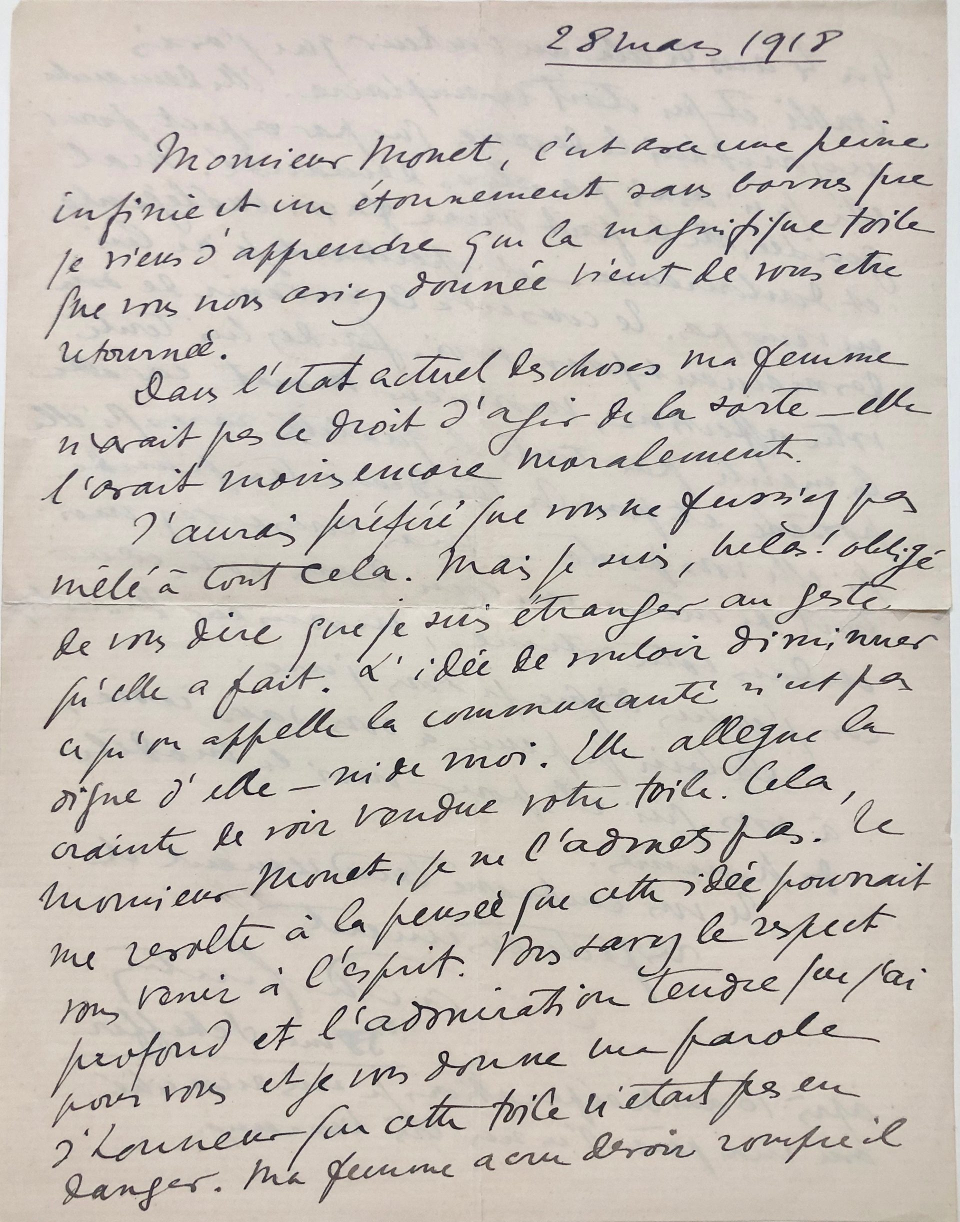 Mémoire d'encres - Lettre autographe signée de Sacha Guitry adressée à Claude Monet