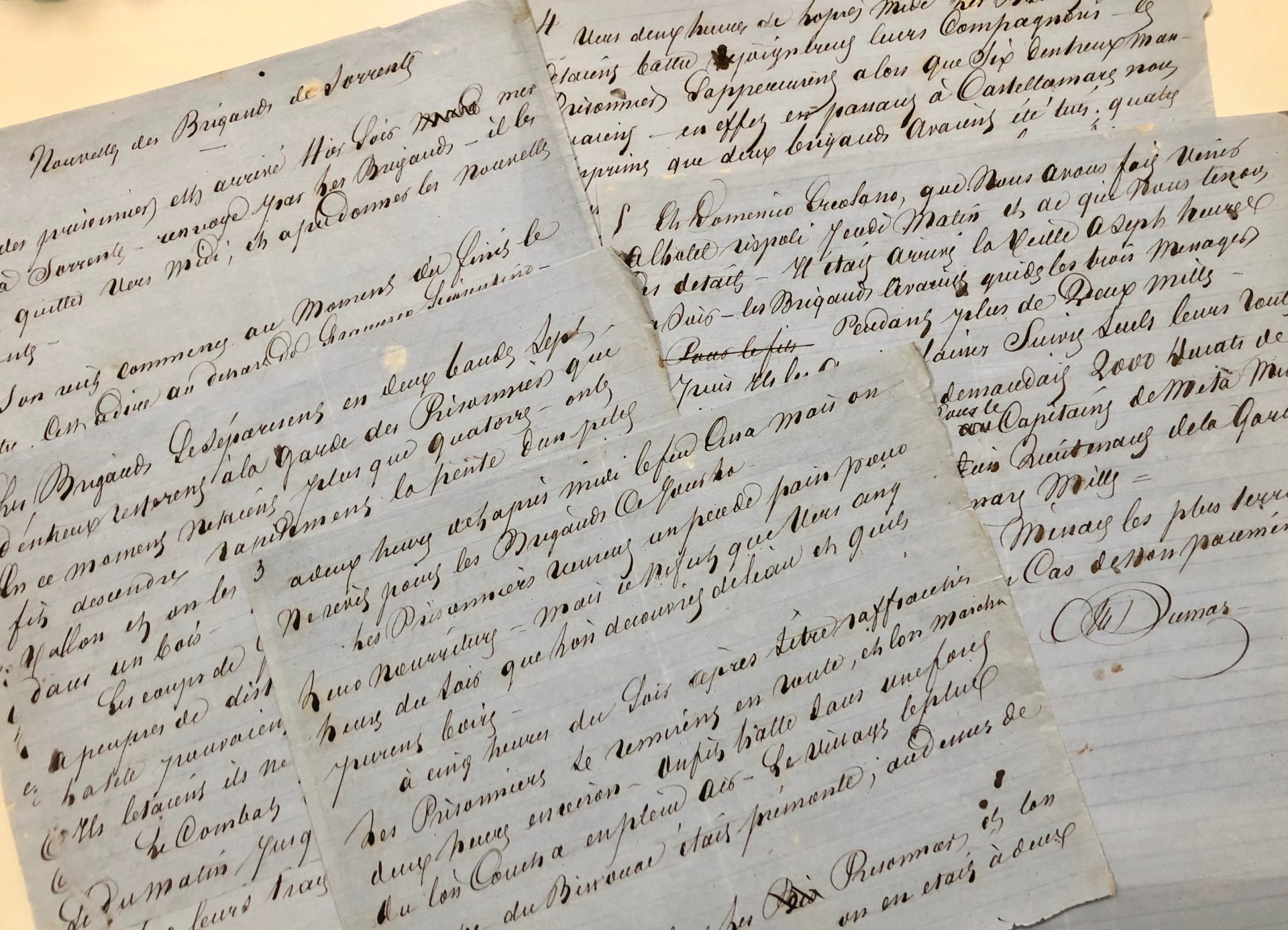 Mémoire d'encres - Deux manuscrits autographes signés d'Alexandre Dumas