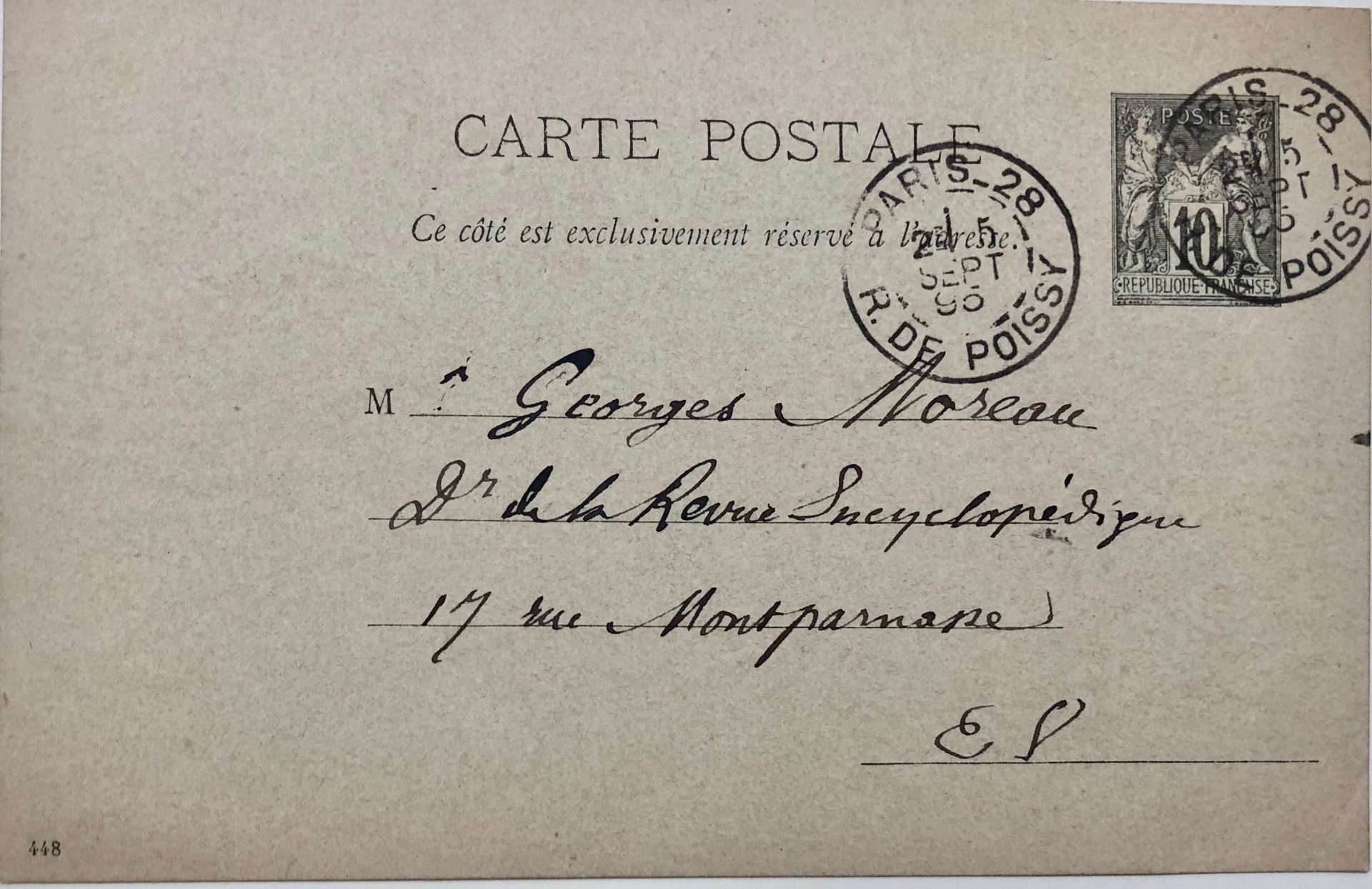 Mémoire d'encres - Carte postale autographe signée de Paul Verlaine